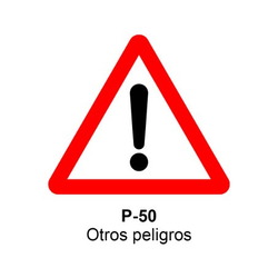 P-50 Otros peligros Señales DEFINITIVAS (fondo blanco)