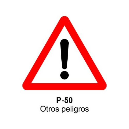 Señal MOPU aluminio triangular Señales de advertencia de peligro