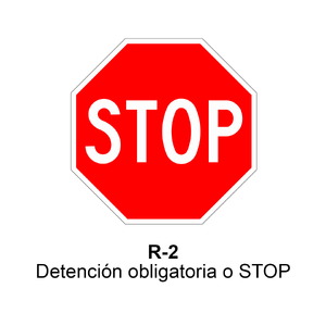 R-2 Detención obligatoria o STOP