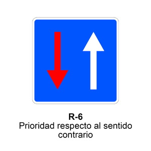 Prioridad respecto al sentido contrario TR-6