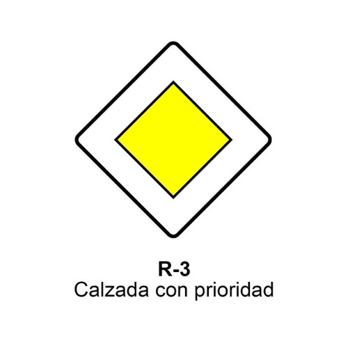 Señal MOPU acero de Prioridad Señales de Prioridad