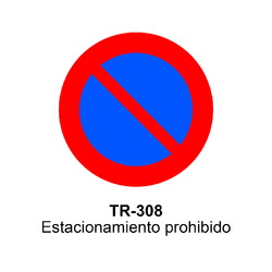 TR-308 Estacionamiento prohibido