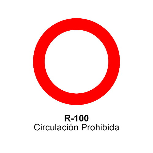 Señal MOPU acero circular Señales de prohibición