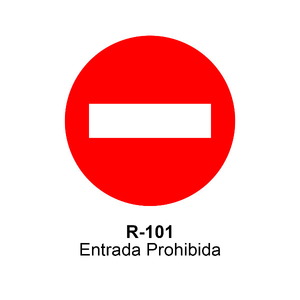R-101 Dirección prohibida