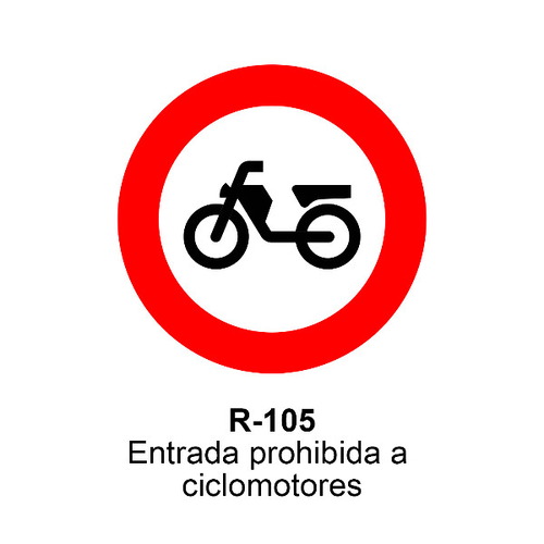 Señal MOPU acero circular Señales de prohibición