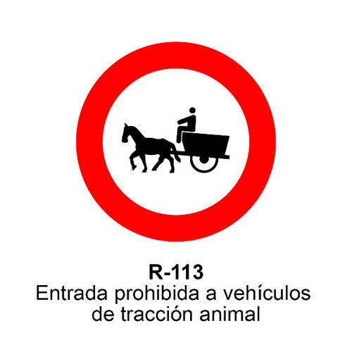 Señal MOPU acero circular Señales de prohibición