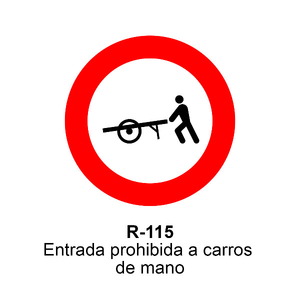 R-115 Entrada prohibida a carros de mano