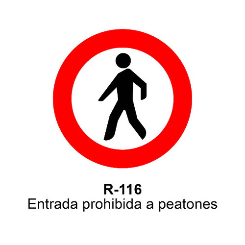 Señal MOPU acero circular Señales de prohibición