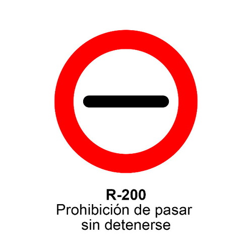 Señal MOPU acero circular Señales de prohibición