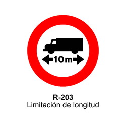 R-203 Limitación de longitud Señales DEFINITIVAS ( Fondo blanco )