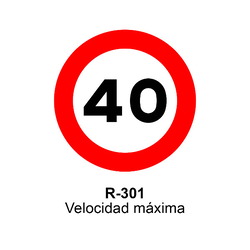 R-301 Velocidad máxima Señales DEFINITIVAS ( Fondo blanco )