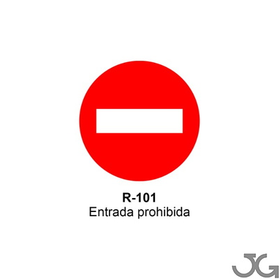 Señal MOPU acero circular Señales de prohibición de entrada Señal MOPU acero circular Señales de prohibición de entrada