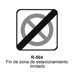 R-504 Fin de zona de estacionamiento limitado