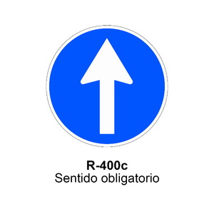 R-400c Sentido obligatorio