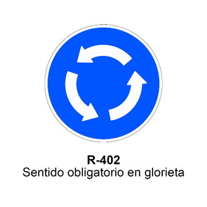 R-402 Intersección de sentido giratorio obligatorio