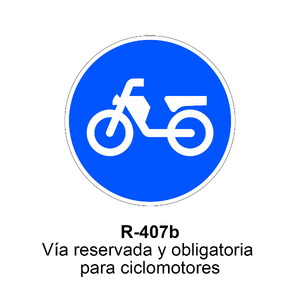 R-407b Vía reservada para ciclomotores