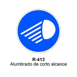 R-413 Alumbrado de corto alcance Señales DEFINITIVAS ( Fondo blanco )