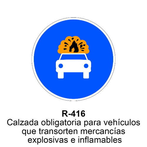 Señal MOPU acero circular obligación Señales de obligación