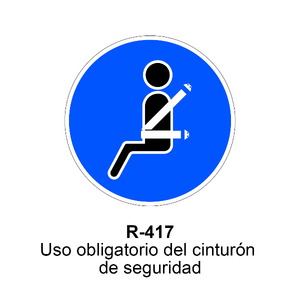 R-417 Uso obligatorio del cinturón de seguridad
