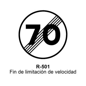 R-501 Fin de limitación de velocidad