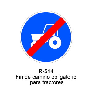 R-514 Fin de camino obligatorio para tractores