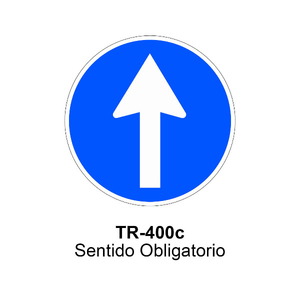 TR-400c Sentido obligatorio