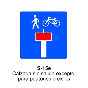 S-15e Preseñalizacion de calzada sin salida