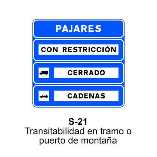 Señal MOPU acero rectangular y cuadrado Señal Indicaciones Generales