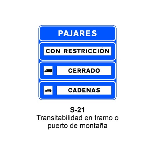 S-21 Transitabilidad en tramo o puerto de montaña