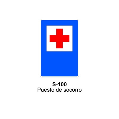 Señal MOPU acero rectangular Señal informativa de servicios