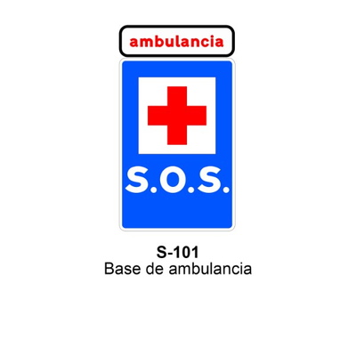 Señal MOPU acero rectangular Señal informativa de servicios