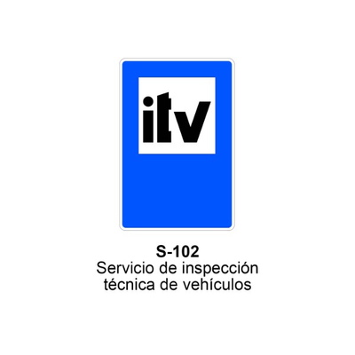 Señal MOPU acero rectangular Señal informativa de servicios