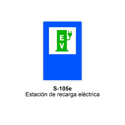 Señal MOPU acero rectangular Señal informativa de servicios