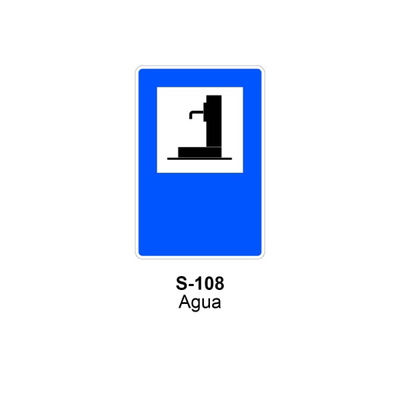 Señal MOPU acero rectangular Señal informativa de servicios