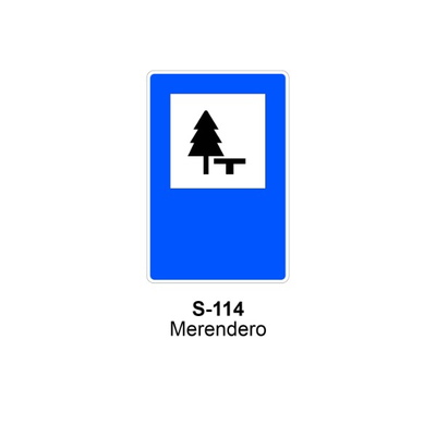 Señal MOPU acero rectangular Señal informativa de servicios