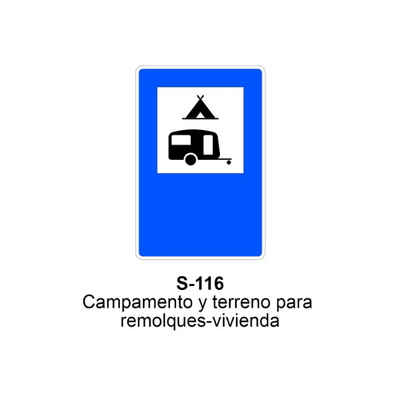 Señal MOPU acero rectangular Señal informativa de servicios