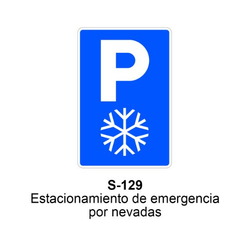 S-129 Estacionamiento de emergencia por nevadas