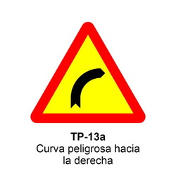 TP-13a Curva peligrosa hacia la derecha