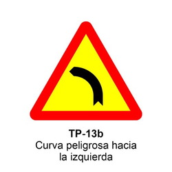 TP-13b Curva peligrosa hacia la izquierda