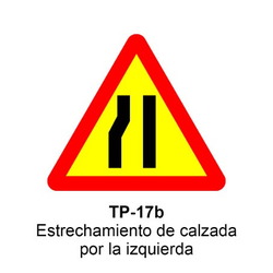 TP-17b Estrechamiento de calzada por la izquierda