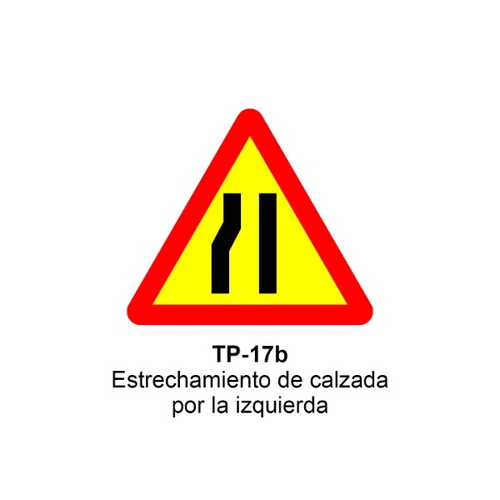 TP-17b Estrechamiento de calzada por la izquierda
