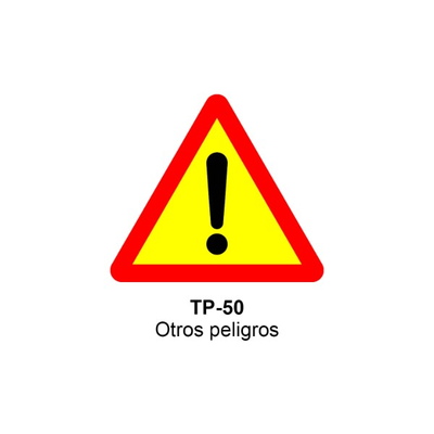 Señal MOPU acero triangular Señales de advertencia de peligro