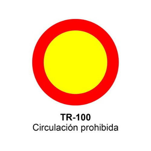 Señal MOPU acero circular Señales de prohibición