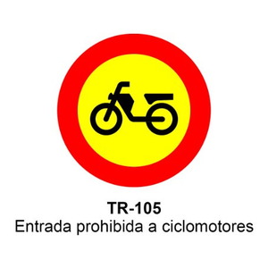 TR-105 Entrada prohibida a ciclomotores
