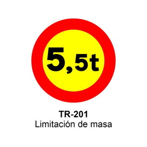 TR-201 Limitación de peso