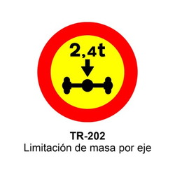 TR-202 Limitación de masa por eje