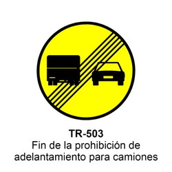 TR-503 Fin de prohibición de adelantamiento para camiones