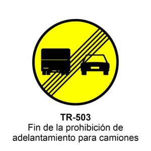 TR-503 Fin de prohibición de adelantamiento para camiones