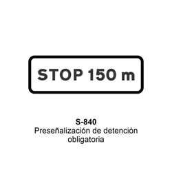 Señales MOPU Acero panel complementario Paneles complementarios