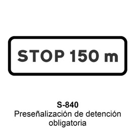 Señales MOPU Acero panel complementario Paneles complementarios